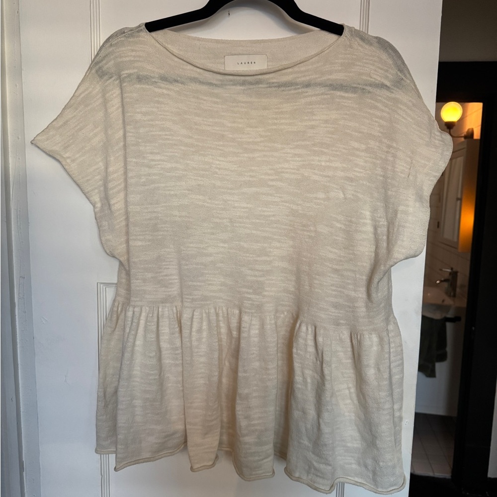 Lauren Manoogian Cream Top - size 1